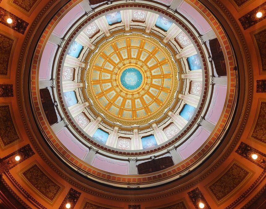 Image, interior of a cathedral dome